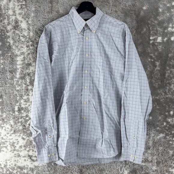 Tommy Hilfiger Other - Tommy Hilfiger Size L 16.5 36-37 Checker Button Casual Shirt Gray Long Sleeve